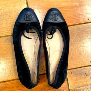 Vintage Black Chanel Flats